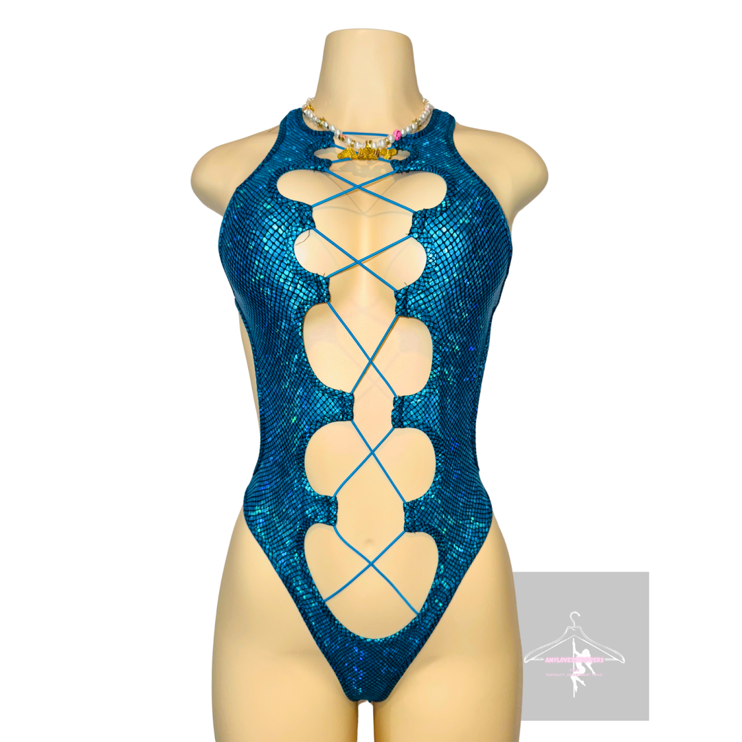 snake iridescent blue